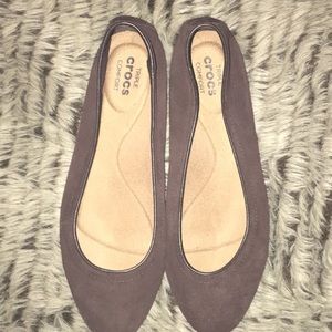 Crocs Ballet Flats in Dark Brown